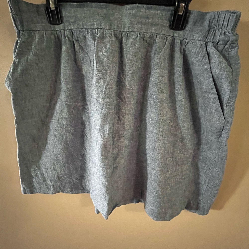 LOFT Heathered Blue Mini Skirt